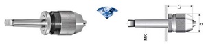 Mandrin de précision SBF PLUS cône morse avec mors de serrage revêtement diamant Albrecht Albrecht