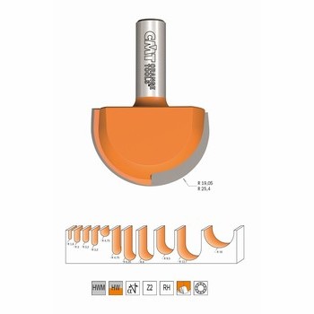 Fraise à gorge - carbure CMT Orange tools