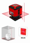 Niveau automatique laser rouge 360° - 1 vertical – 20 m